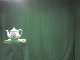 white clay flower teapot